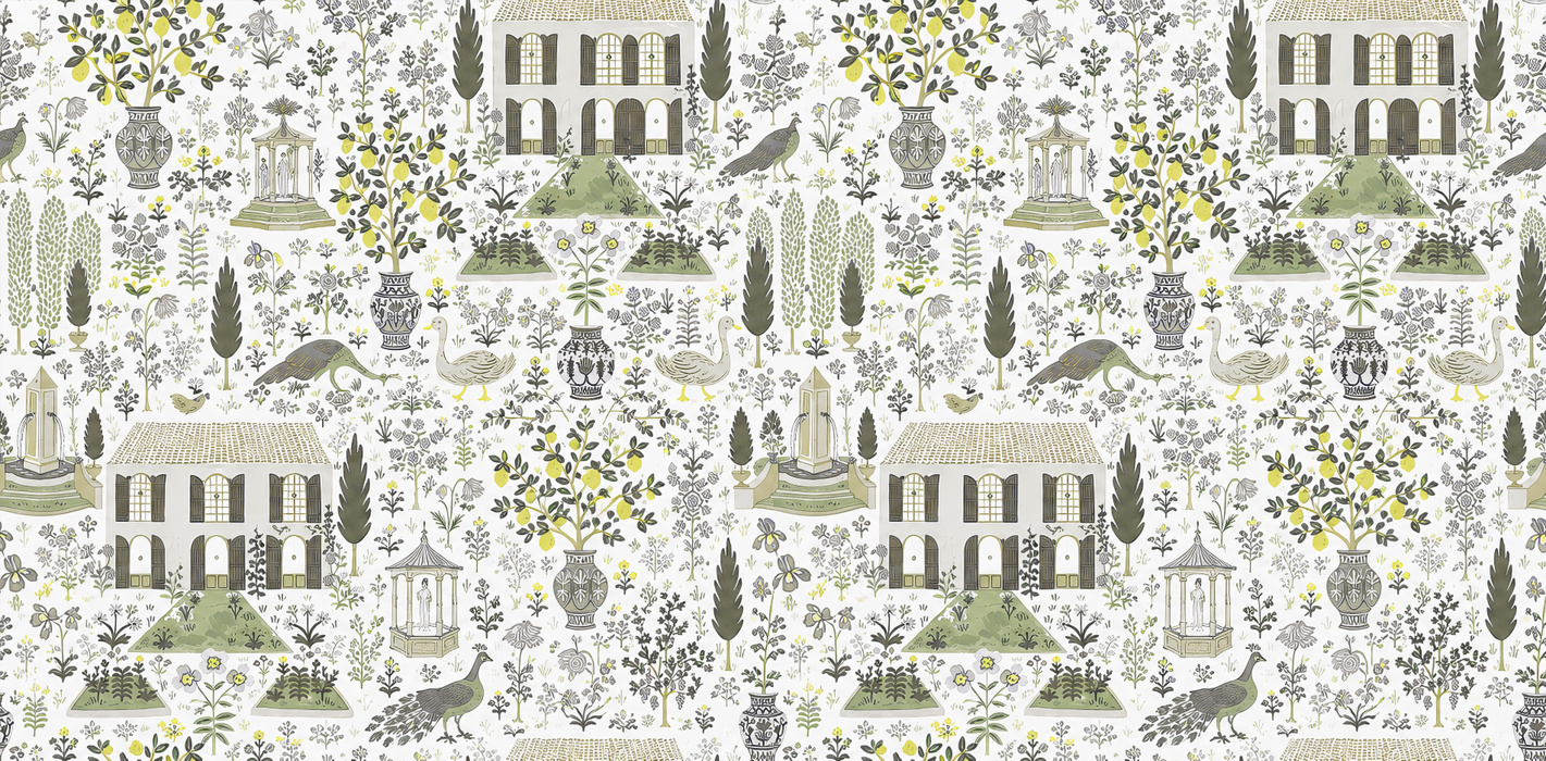 Virelle Cadence Architectural Wallpaper — Soft Sage
