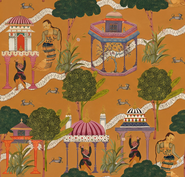 Virelle Haven Architectural Wallpaper — Ochre