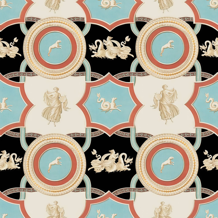 Dovewick Drift Geometric Wallpaper — Aqua