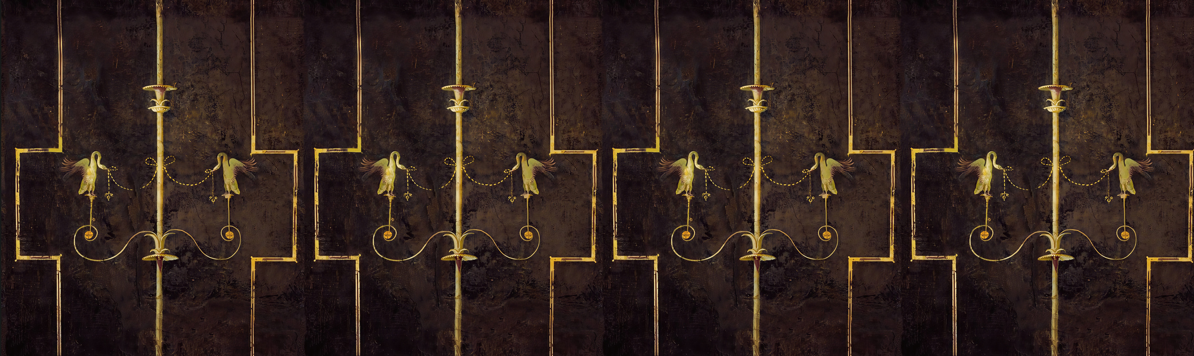Elowen Passage Ornamental Wallpaper — Espresso