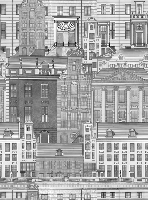 Elowen Whim Architectural Wallpaper — Silver Gray