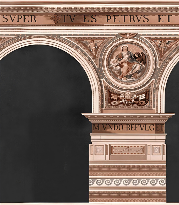 Elowen Daydream Architectural Wallpaper — Terracotta