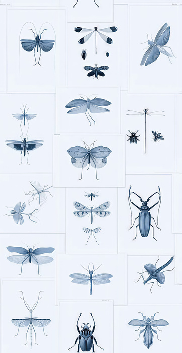 Elowen Prelude Bird Wallpaper — Powder Blue