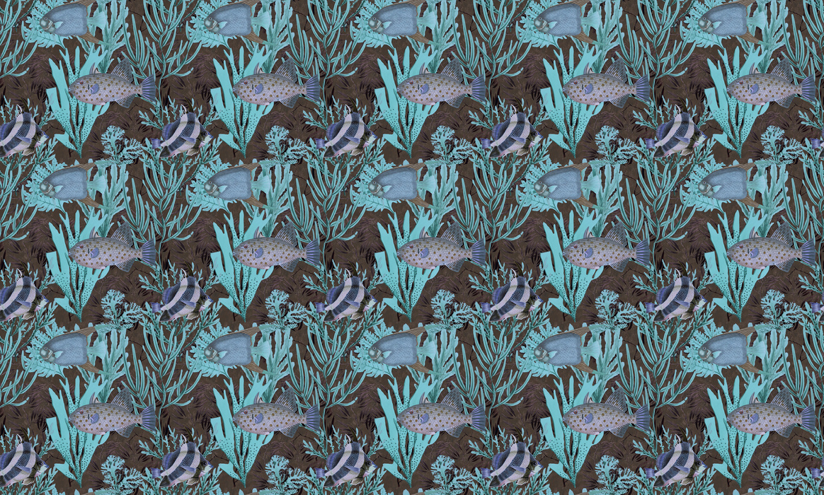 Fenwick Enclave Marine Wallpaper — Petrol