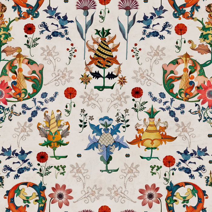 Gildmere Reverie Dark Floral Wallpaper — Ivory Garden