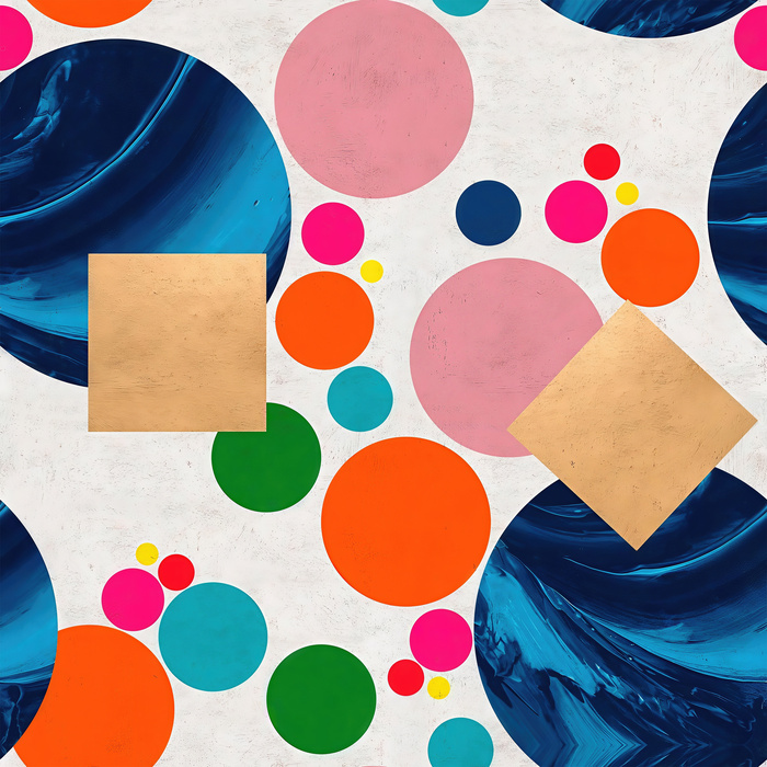 Gildmere Cadence Geometric Wallpaper — Rainbow
