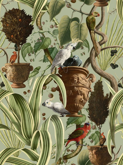 Gildmere Atelier Animal Wallpaper — Sage