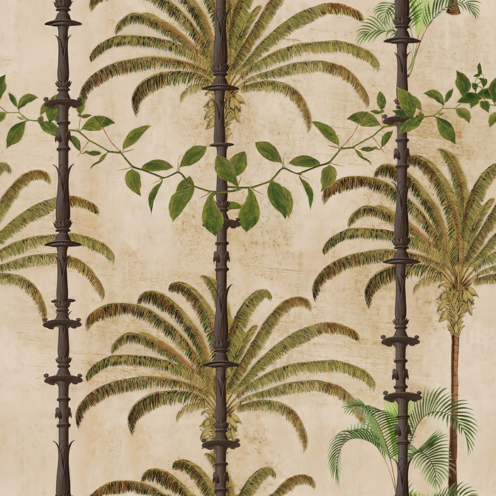 Gildmere Enclave Tropical Wallpaper — Parchment