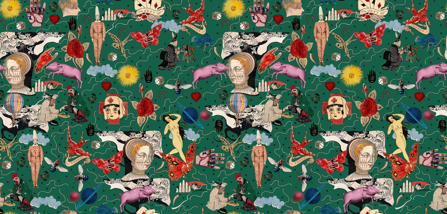 Iverley Prelude Illustrative Wallpaper — Emerald