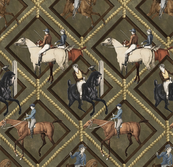 Junora Keepsake Equestrian Wallpaper — Bronze