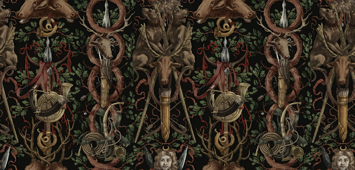 Junora Muse Botanical Wallpaper — Onyx