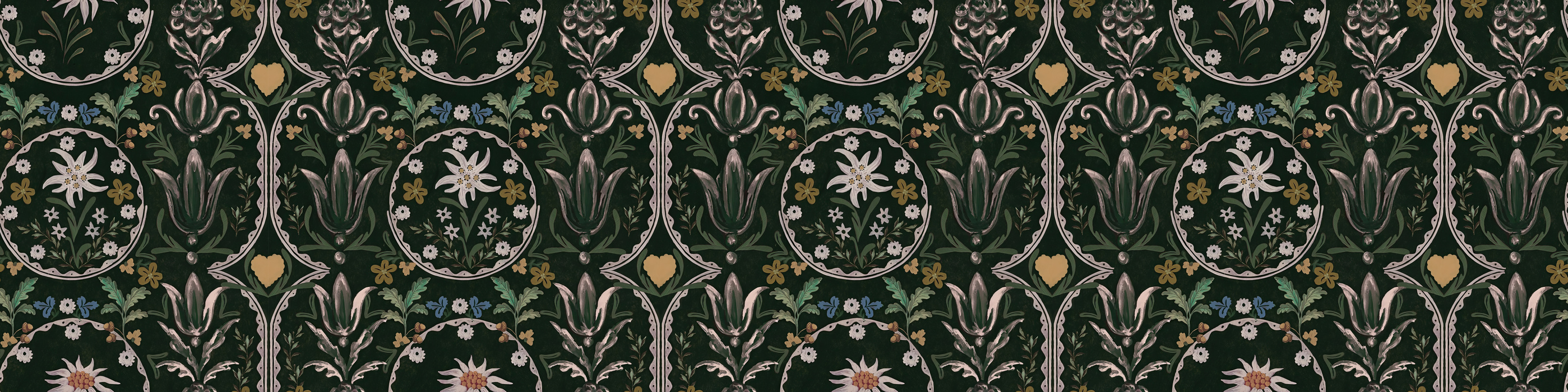 Junora Tableau Ornamental Wallpaper — Forest