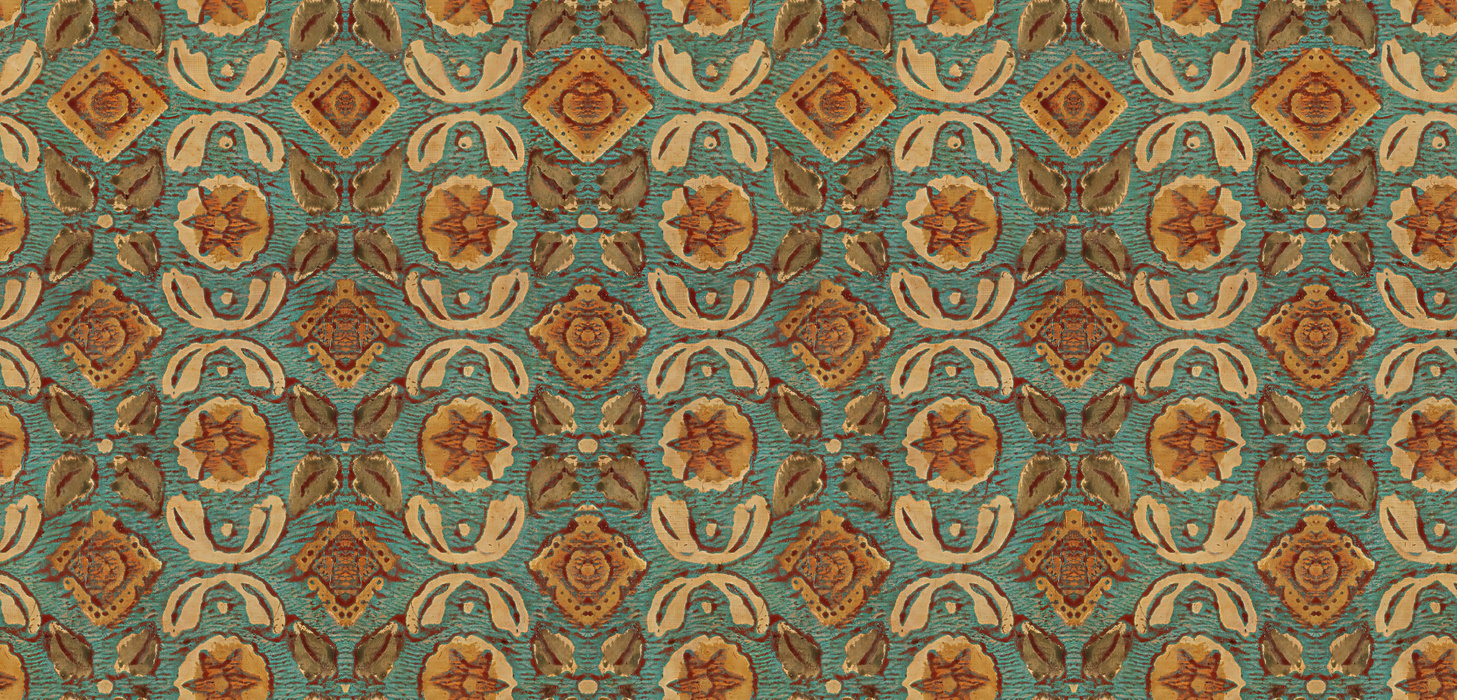Kestrel Tapestry Ornamental Wallpaper — Vintage Teal
