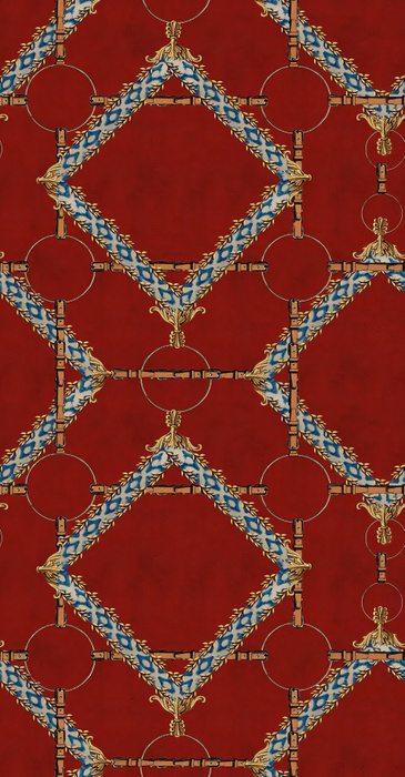 Kestrel Echo Geometric Wallpaper — Garnet
