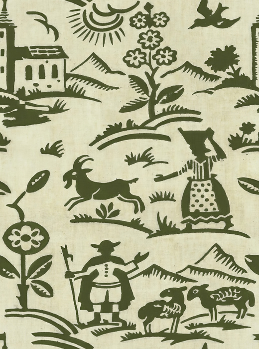 Kestrel Journey Ornamental Wallpaper — Olive