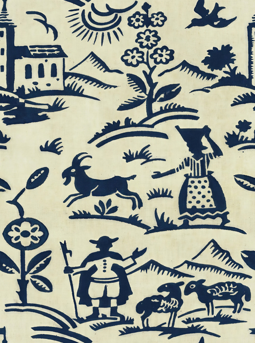 Kestrel Journey Ornamental Wallpaper — Porcelain Blue
