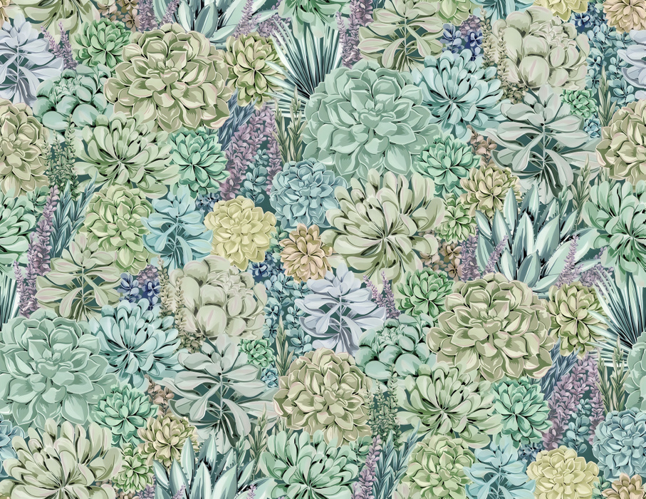 Kestrel Gleam Botanical Wallpaper — Dusty Teal