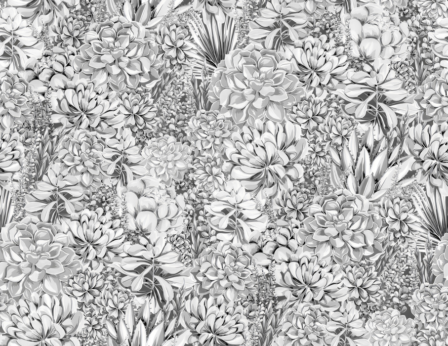 Kestrel Gleam Botanical Wallpaper — Silver Gray