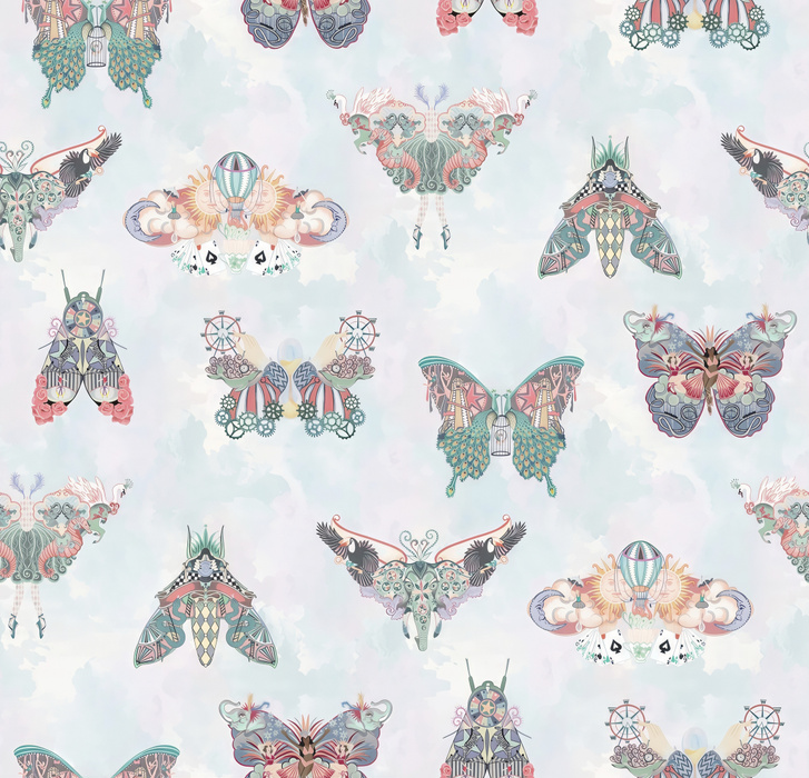 Kestrel Verse Bird Wallpaper — Ivory