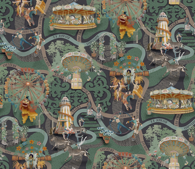 Larkspur Reverie Carnival Wallpaper — Forest