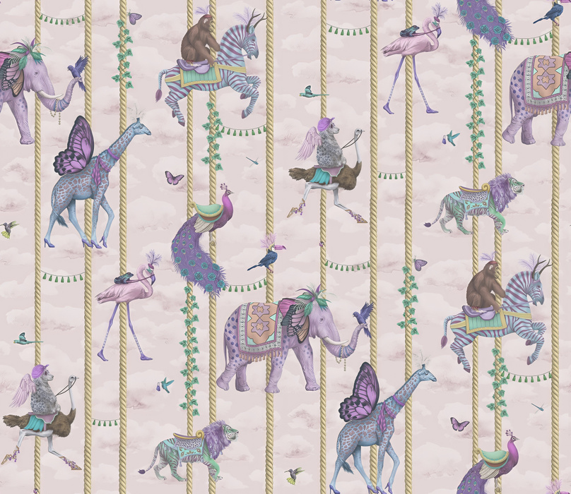 Larkspur Passage Carnival Wallpaper — Mauve