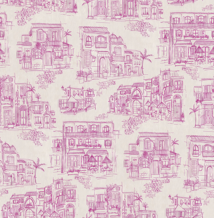 Larkspur Haven Architectural Wallpaper — Lilac