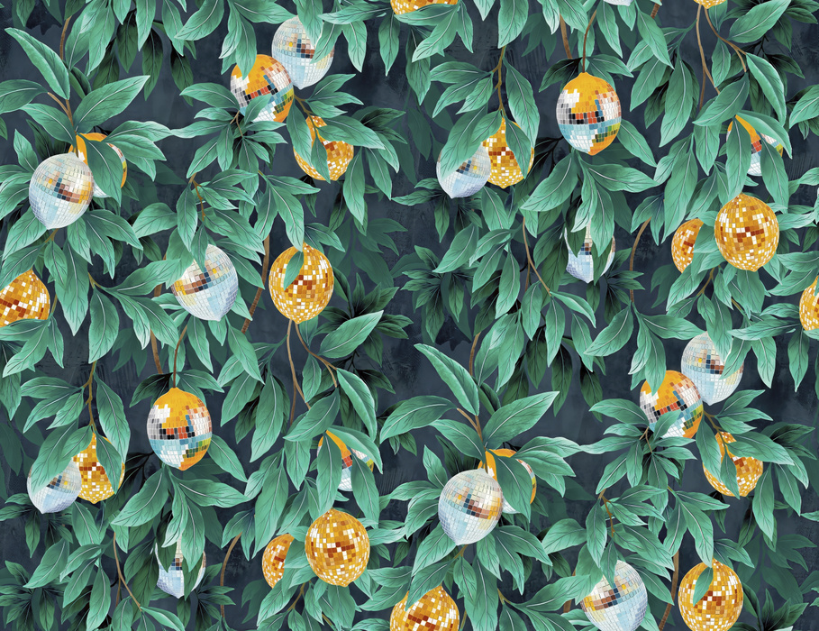 Larkspur Echo Kitchen Motif Wallpaper — Emerald