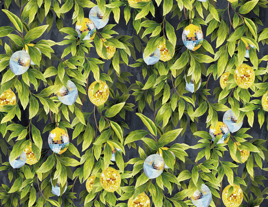 Larkspur Echo Kitchen Motif Wallpaper — Leaf Green