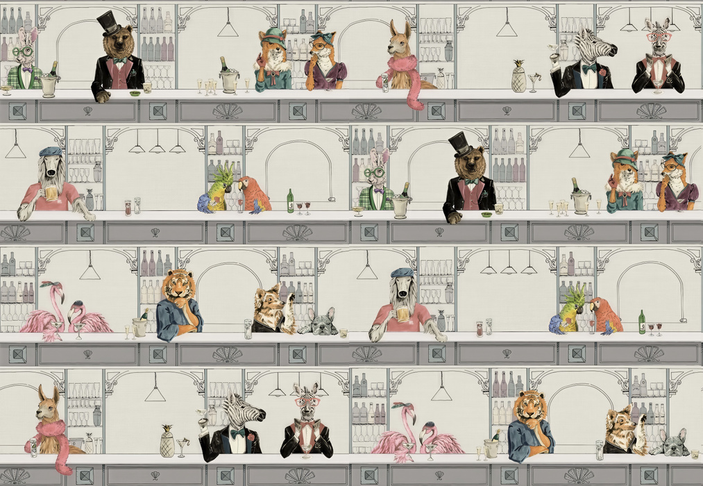 Larkspur Prelude Illustrative Wallpaper — Ivory