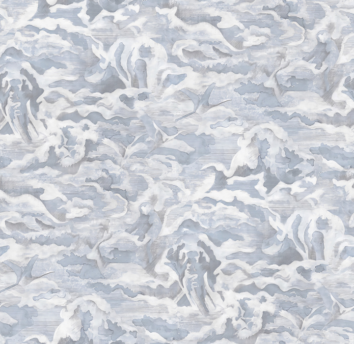 Larkspur Enclave Celestial Wallpaper — Slate Blue