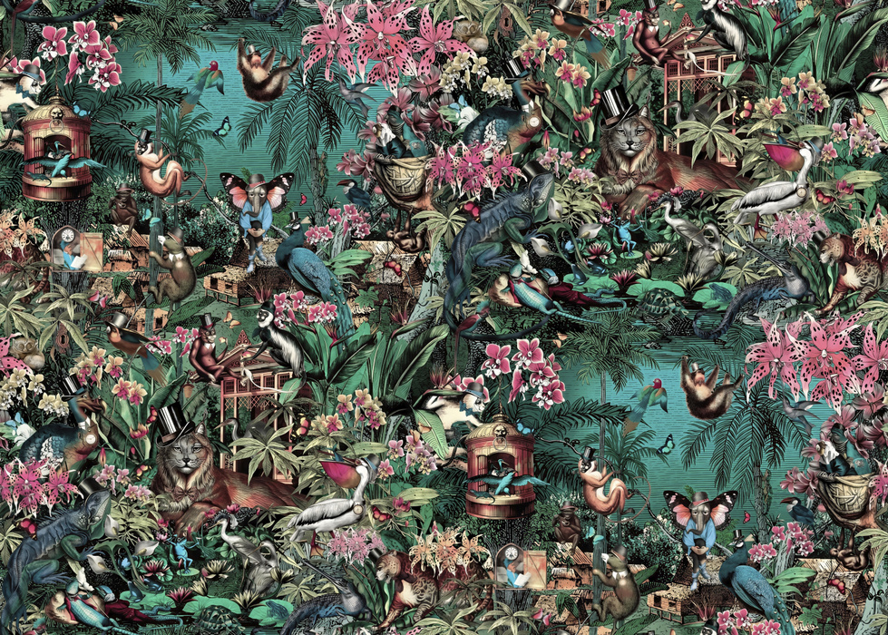 Larkspur Drift Marine Wallpaper — Deep Teal
