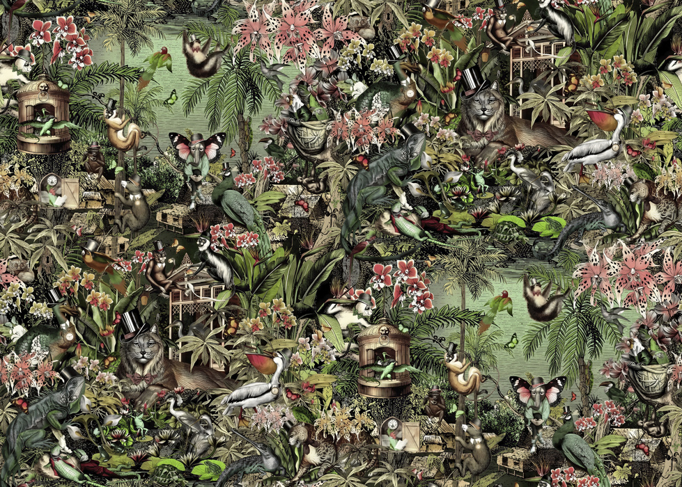 Larkspur Drift Marine Wallpaper — Charcoal