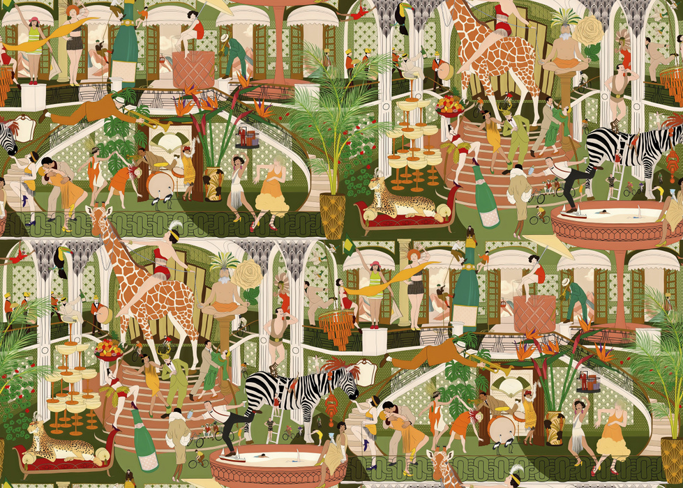 Merevale Cadence Architectural Wallpaper — Olive