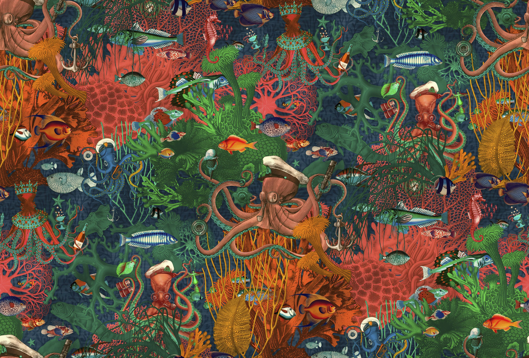 Merevale Keepsake Marine Wallpaper — Rust