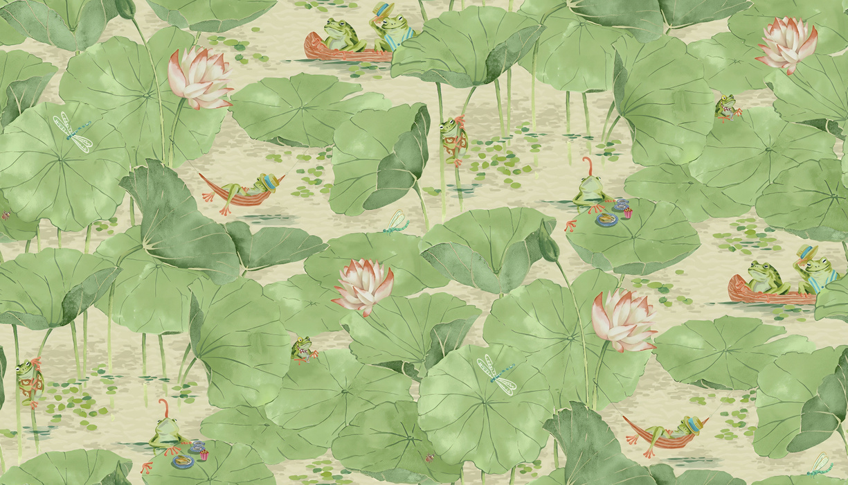 Merevale Daydream Marine Wallpaper — Leaf Green