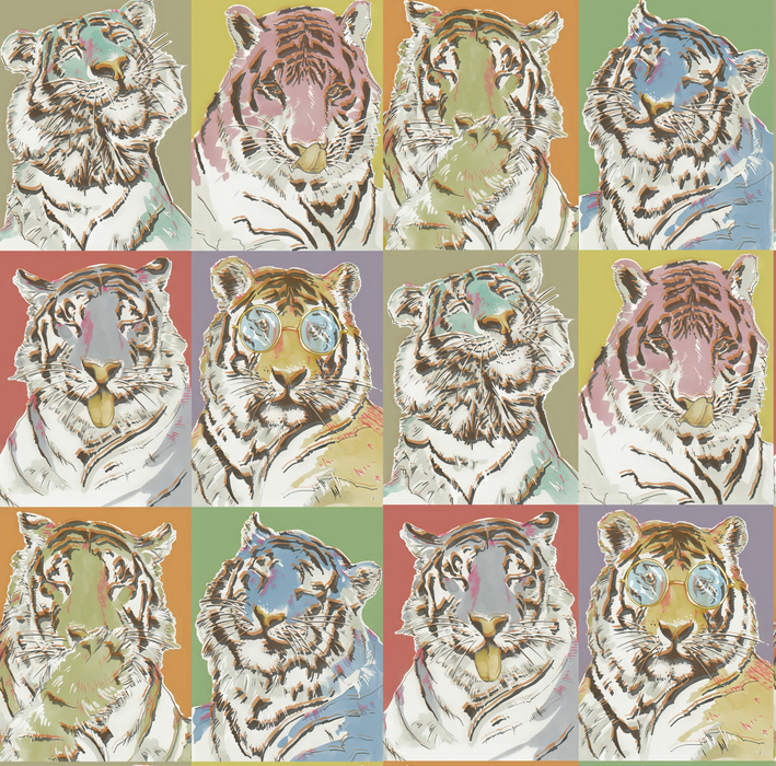 Merevale Journey Animal Wallpaper — Stone