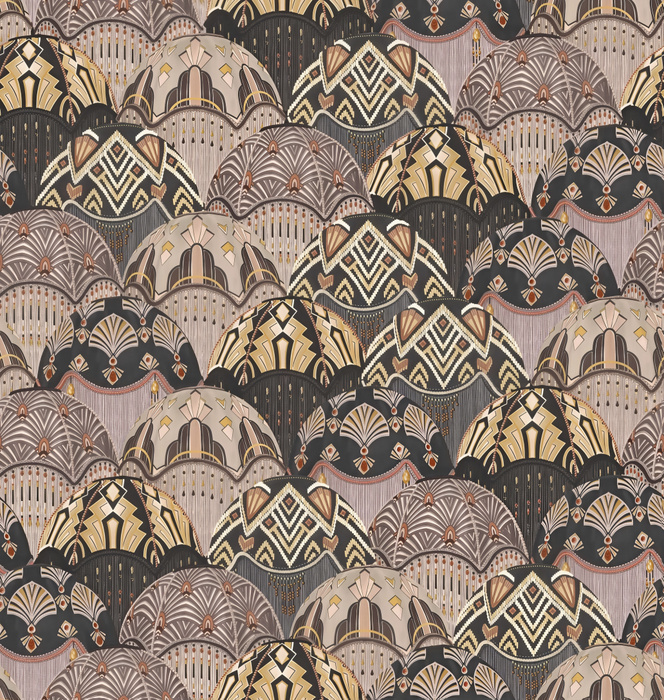Merevale Chronicle Geometric Wallpaper — Sandstone
