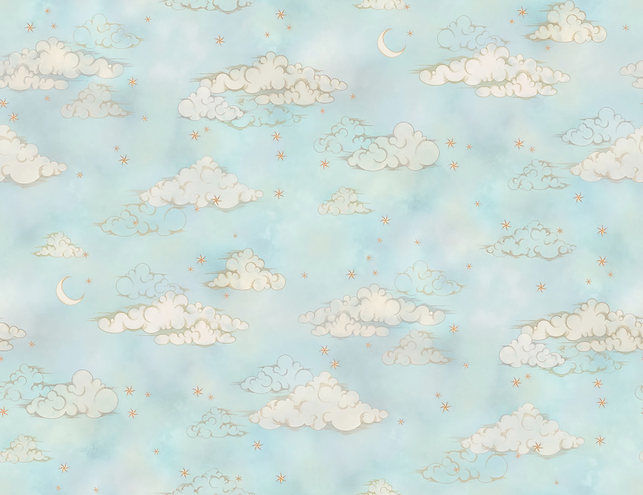 Merevale Gleam Celestial Wallpaper — Sky Blue
