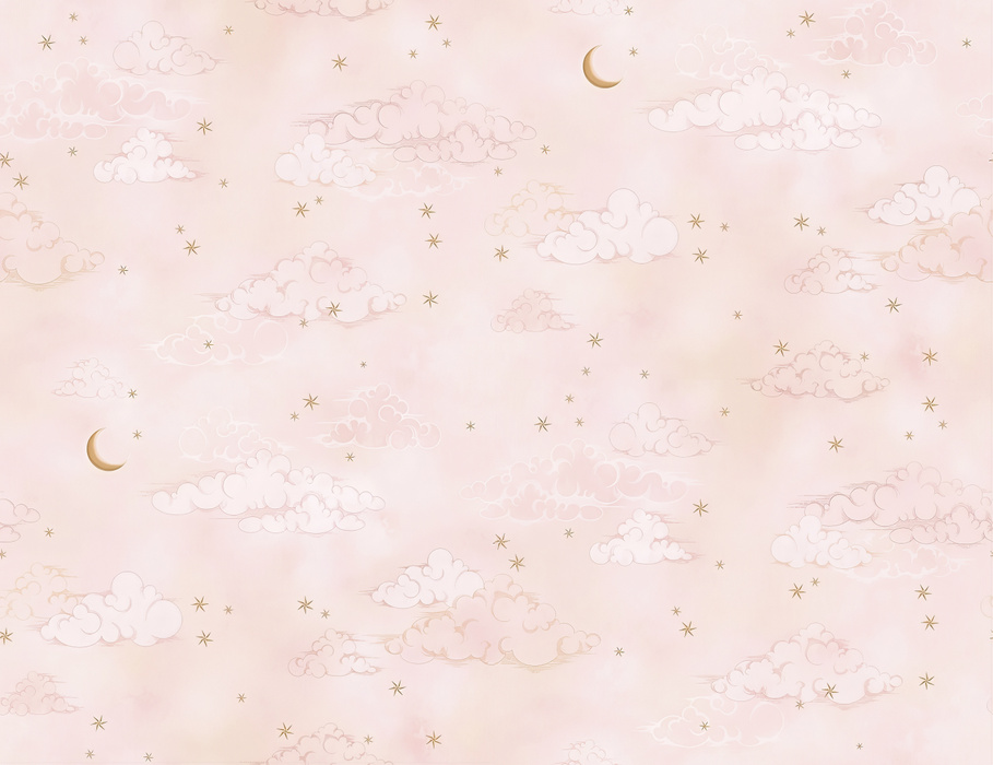 Merevale Gleam Celestial Wallpaper — Blush