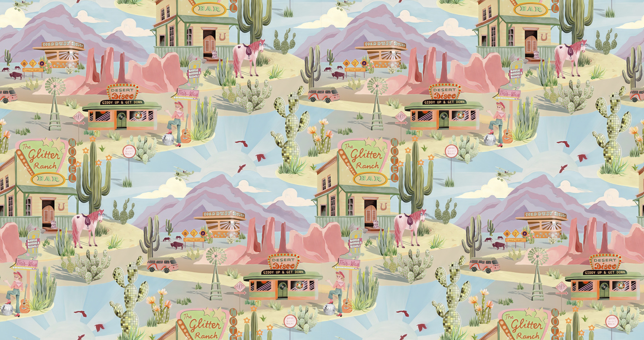 Merevale Tableau Animal Wallpaper — Pastel
