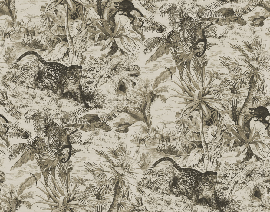 Norwyn Daydream Tropical Wallpaper — Charcoal