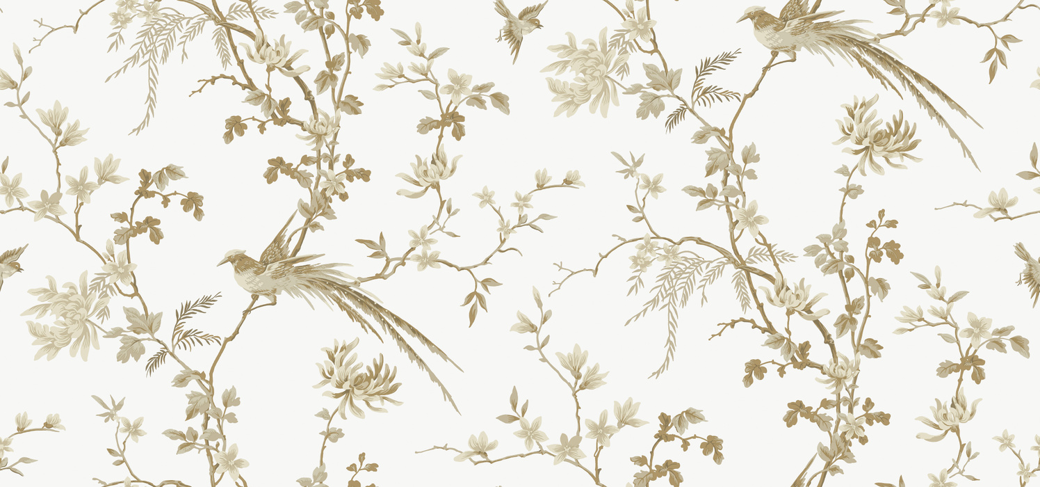 Norwyn Serenade Chinoiserie Wallpaper — Ivory