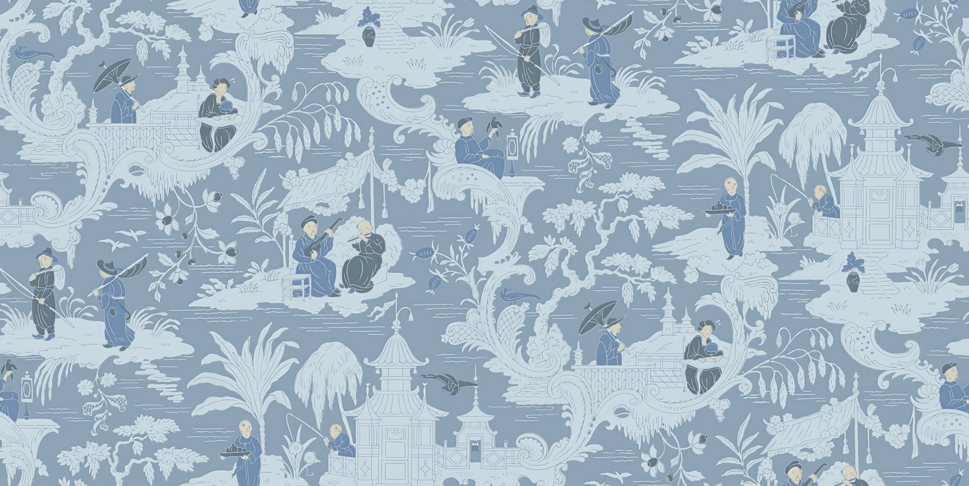 Norwyn Journey Scenic Wallpaper — Slate Blue