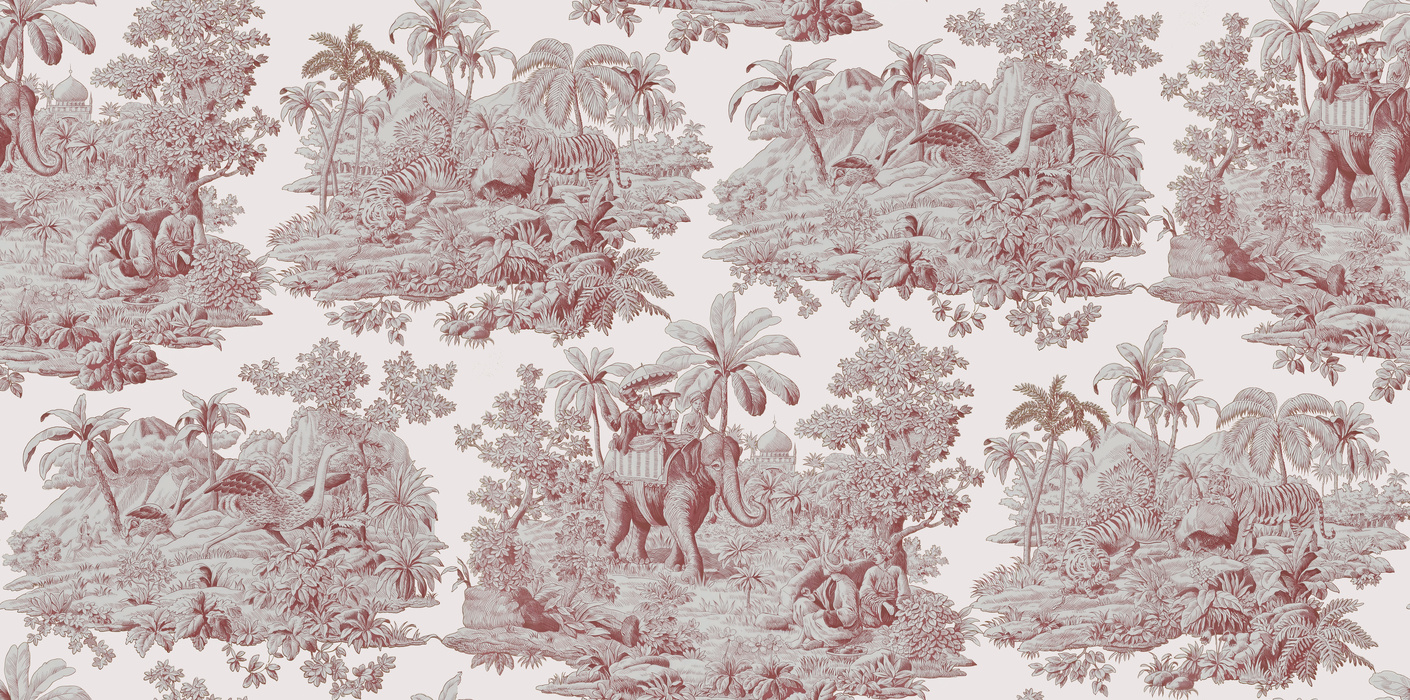 Norwyn Solace Scenic Wallpaper — Dusty Rose