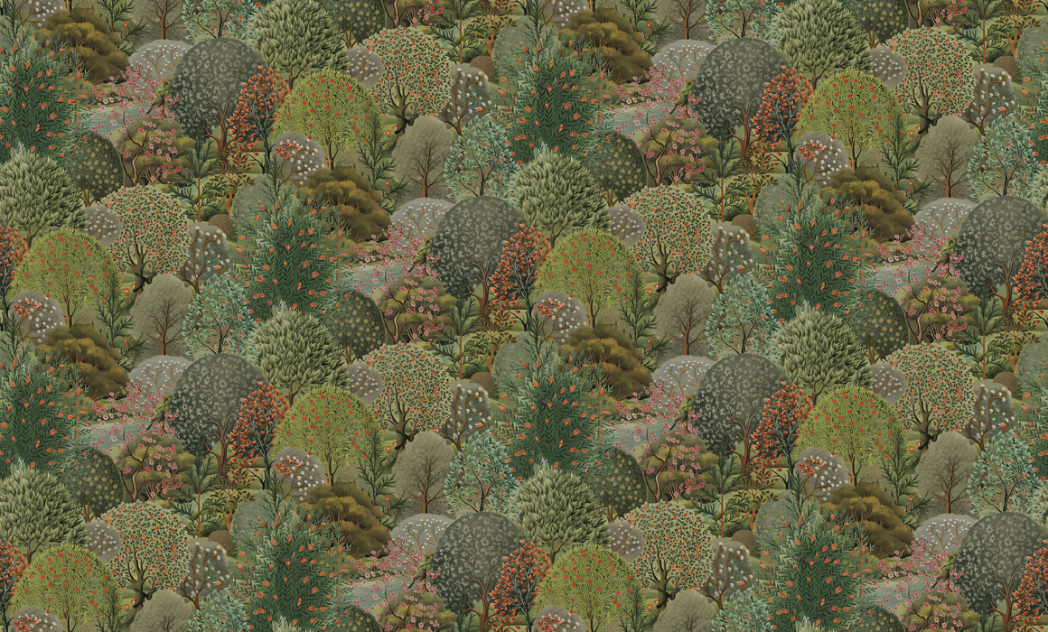 Norwyn Gleam Woodland Wallpaper — Forest