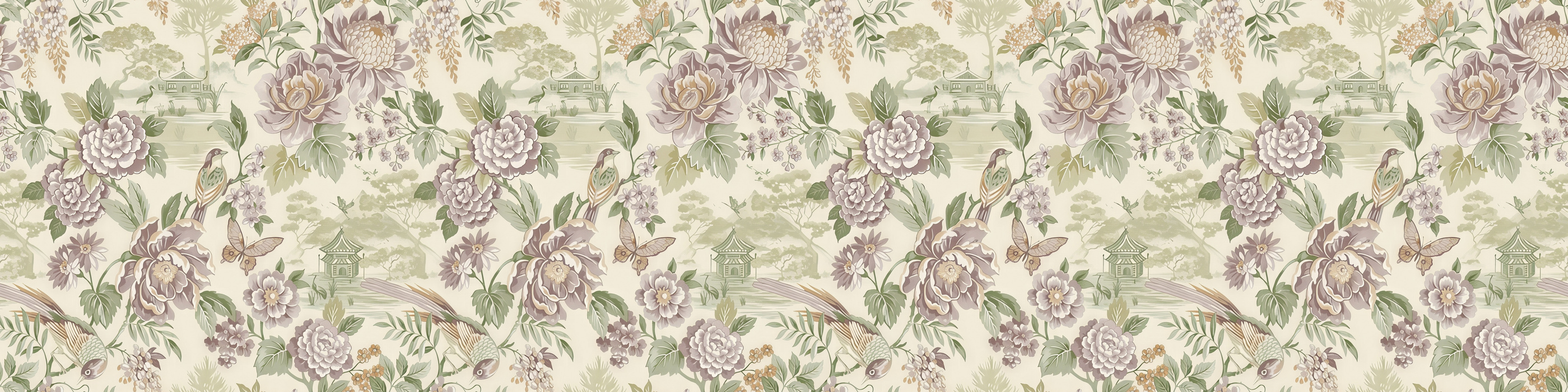 Orlena Cadence Floral Wallpaper — Blush