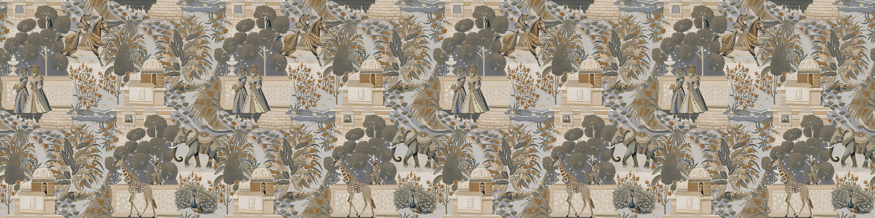 Orlena Haven Architectural Wallpaper — Sepia