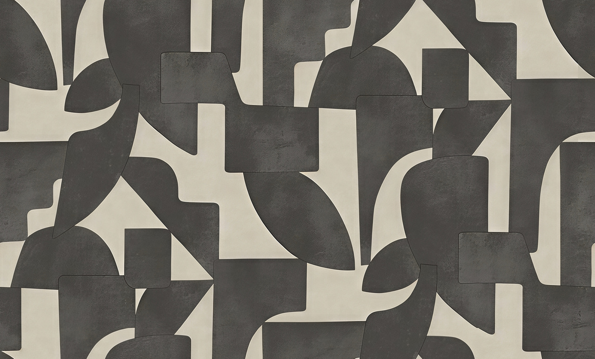 Orlena Vista Geometric Wallpaper — Monochrome