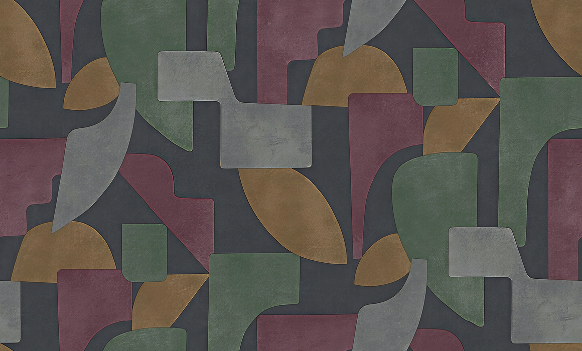 Orlena Vista Geometric Wallpaper — Jewel Tones