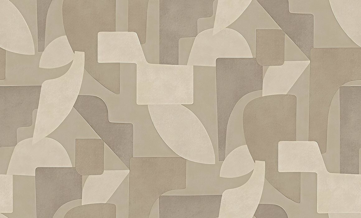 Orlena Vista Geometric Wallpaper — Warm Neutral